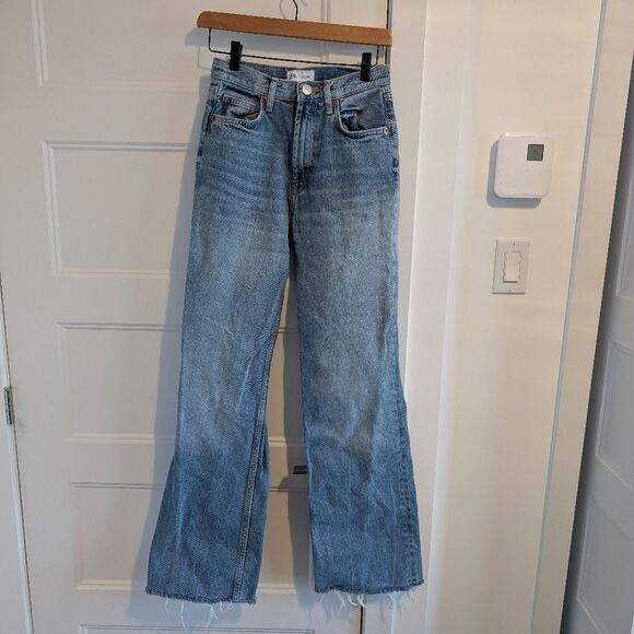 Zara/High Rise Wide Leg Sz 2 - Picture 2 of 4